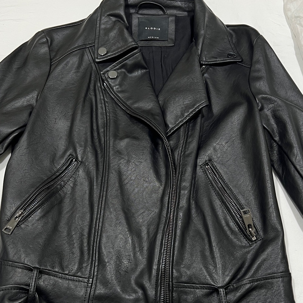 Elodie Classic Black Leather Jacket